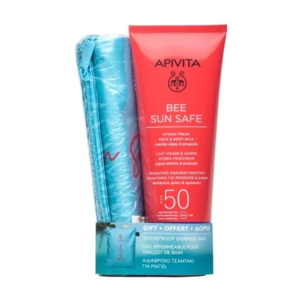 APIVITA Bee Sun Safe Αντηλιακό Γαλάκτωμα για Σώμα & Πρόσωπο SPF50 (200ml) + Αδιάβροχο Τσαντάκι για Μαγιό ΔΩΡΟ