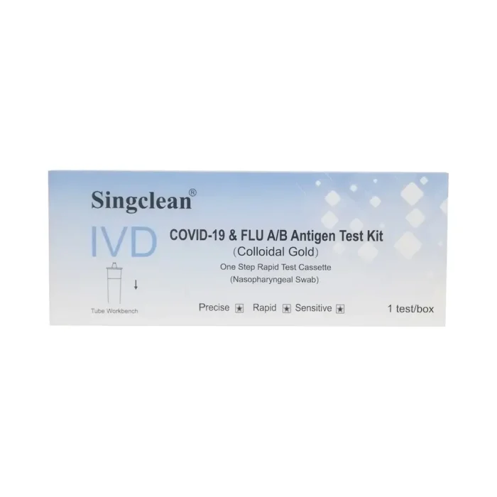 SINGCLEAN Covid-19 & Flu A / B Antigen Kit Rapid Self Test - 1 Τεμάχιο - Image 1