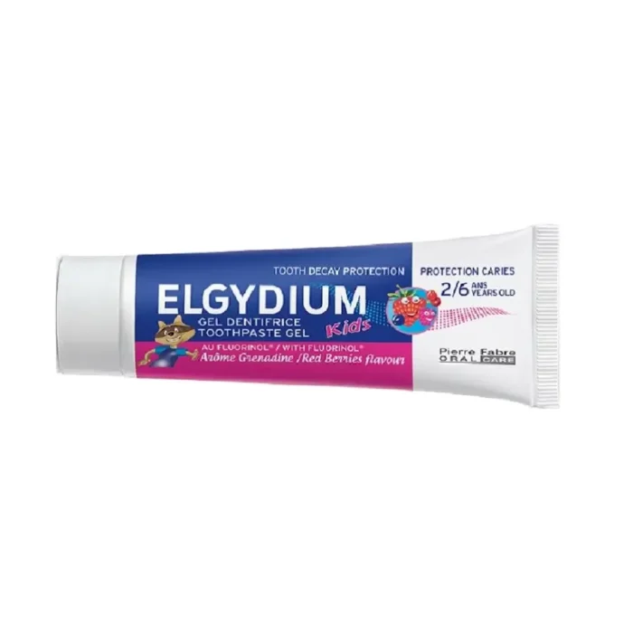 ELGYDIUM Junior Toothpaste Gel Οδοντόκρεμα 1000ppm για Παιδιά 2-6 ετών με Γεύση Κόκκινα Φρούτα - 50ml - Image 1