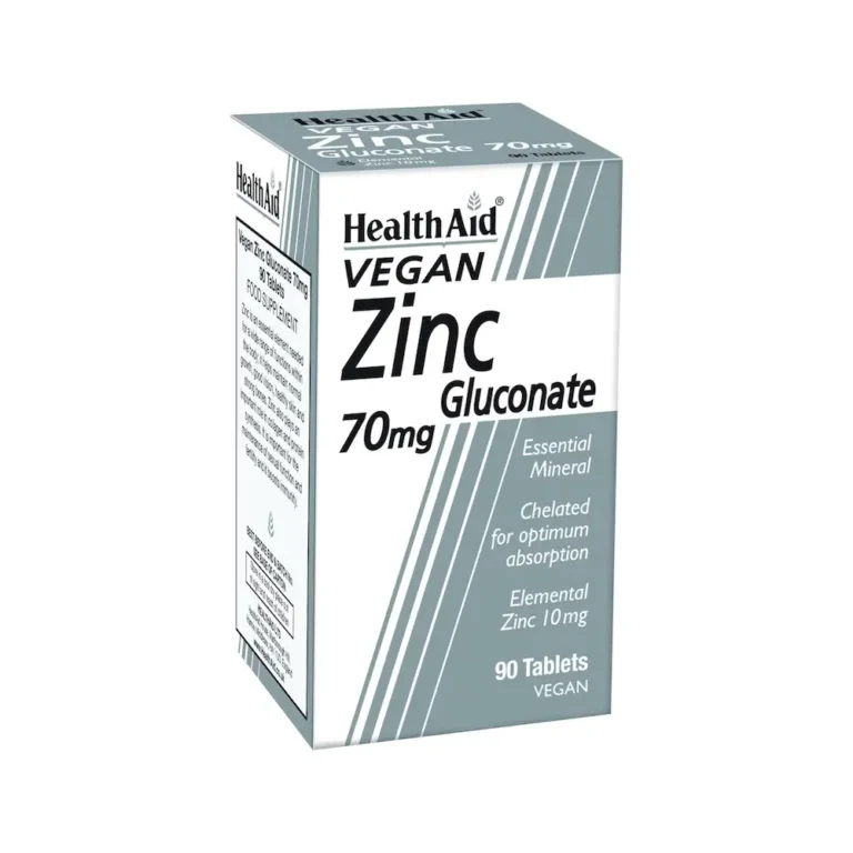 HEALTH AID Zinc Gluconate70mg VEGAN - 90 ταμπλέτες