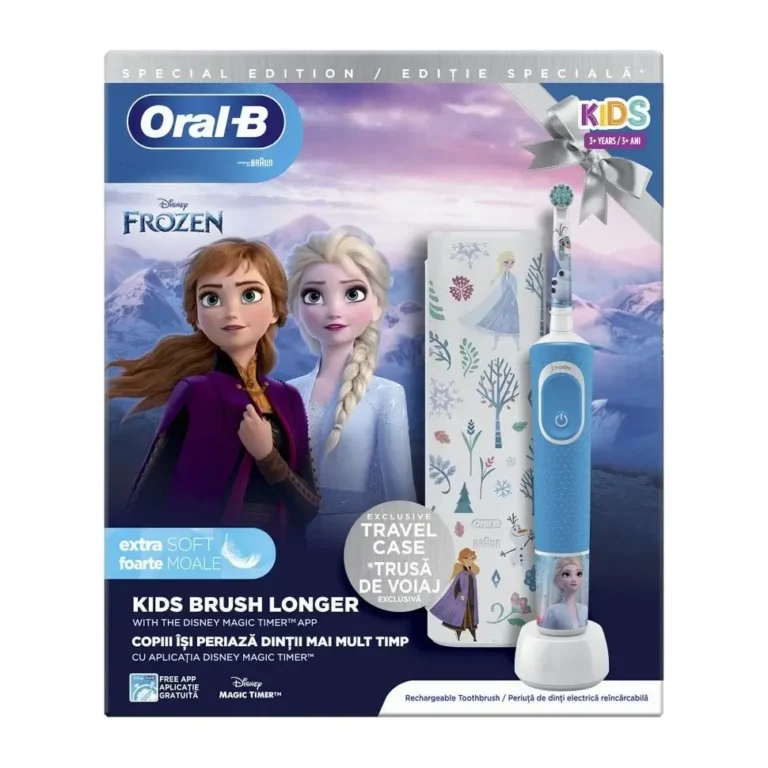 ORAL-B PRO Kids 3+ Ηλεκτρική Οδοντόβουρτσα για Κορίτσια 3+ (FROZEN) + ΔΩΡΟ ΘΗΚΗ ΤΑΞΙΔΙΟΥ