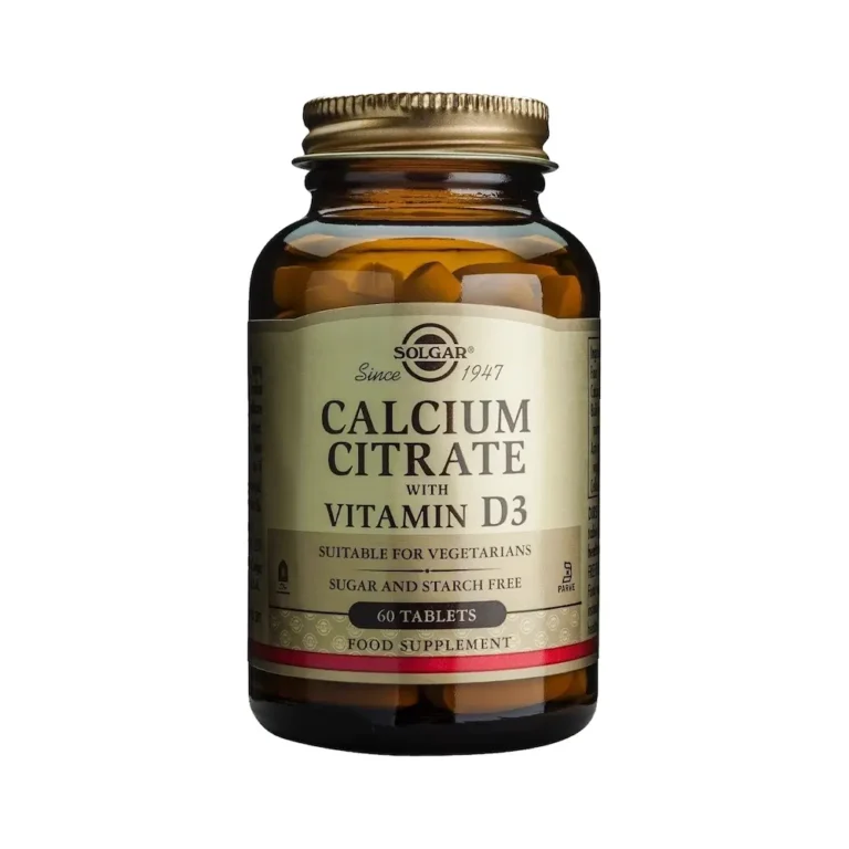 SOLGAR Calcium Citrate & Vitamin D3 - 60 ταμπλέτες