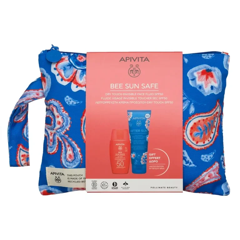 APIVITA BEE SUN SAFE Αντηλιακή Προσώπου Λεπτόρρευστη DRY TOUCH SPF50 (50ml) + After Sun (100ml) ΔΩΡΟ ΣΕ ΝΕΣΕΣΕΡ