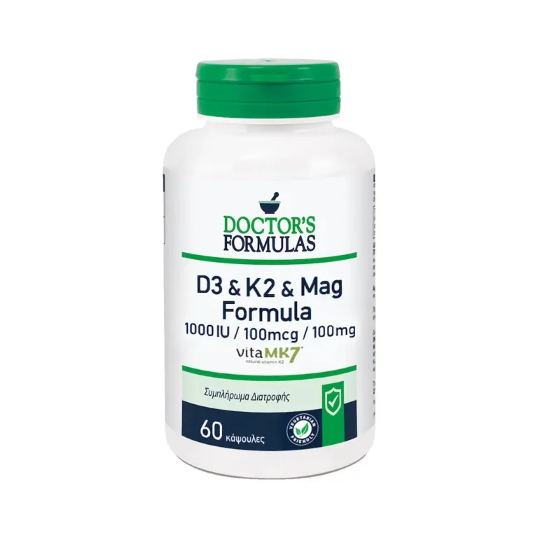 DOCTOR'S FORMULAS D3 (1000IU) + K2 (100mcg) + Mag (100mg) Formula - 60 κάψουλες