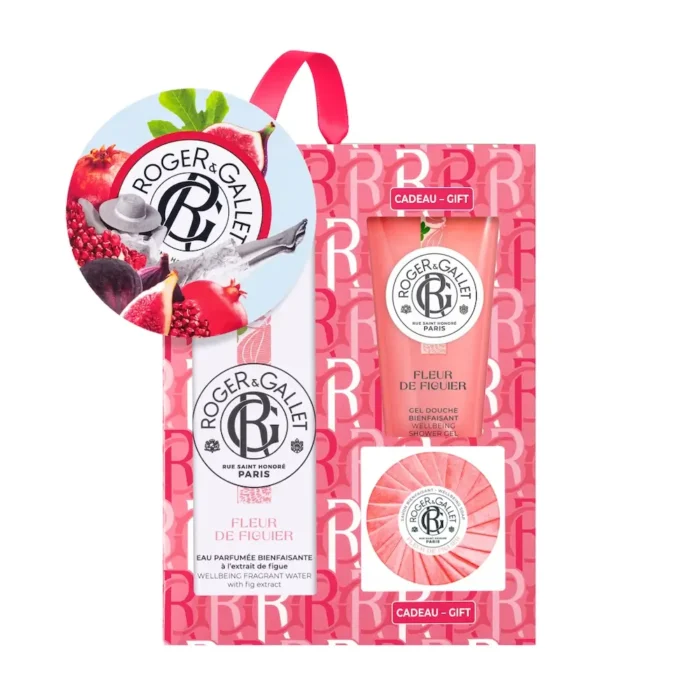 ROGER & GALLET Fleur De Figuier Πακέτο με Eau Parfumee Bienfaisante (100ml) & Aναζωογονητικό Σαπούνι (50gr) & Aναζωογονητικό Αφρόλουτρο (50ml) - Image 1