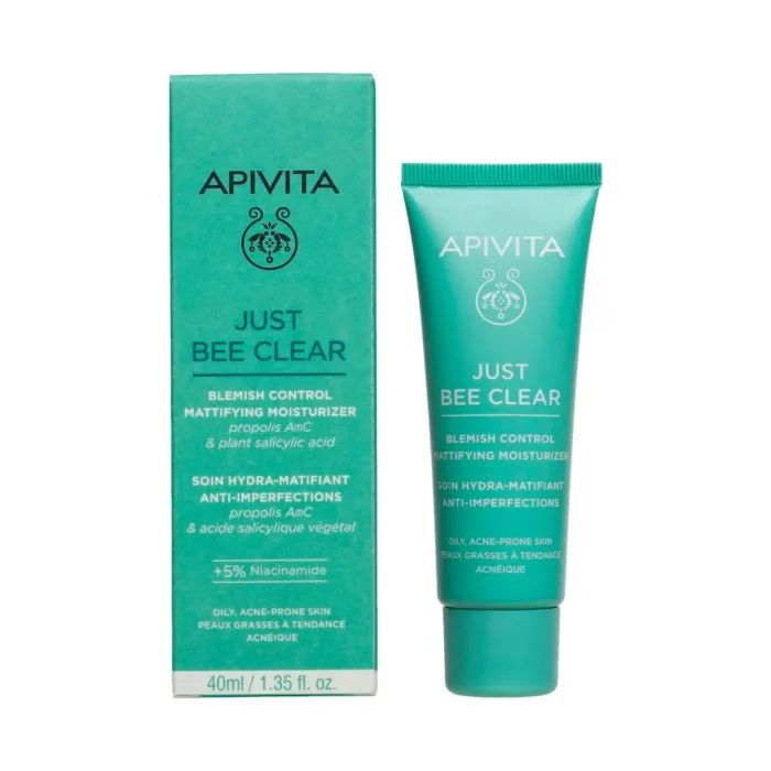 APIVITA JUST BEE CLEAR MOISTURIZER TUBE BOX 40ML 1