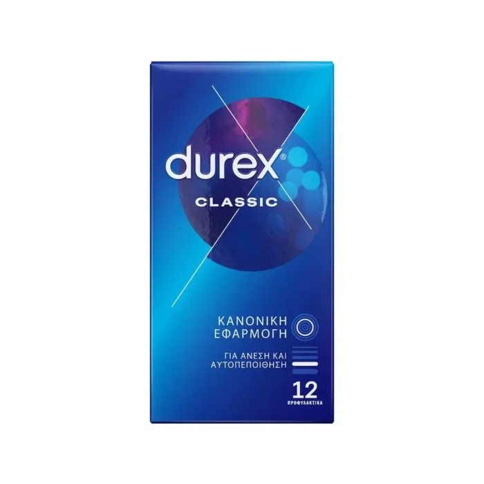 DUREX Classic Προφυλακτικά Κανονική Εφαρμογή – 12 τεμάχια - Image 1