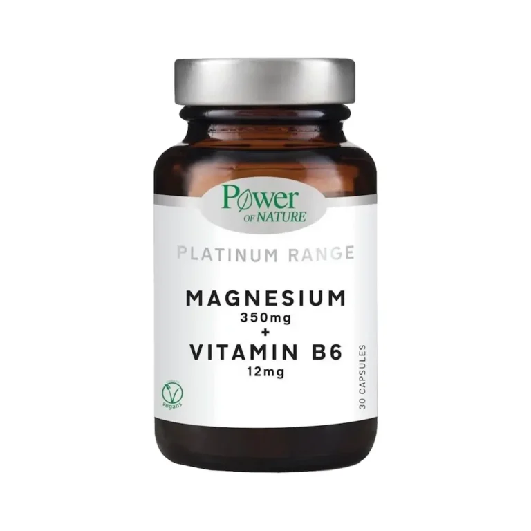 POWER OF NATURE Magnesium (350mg) + Vitamin B6 (12mg) - 30 κάψουλες