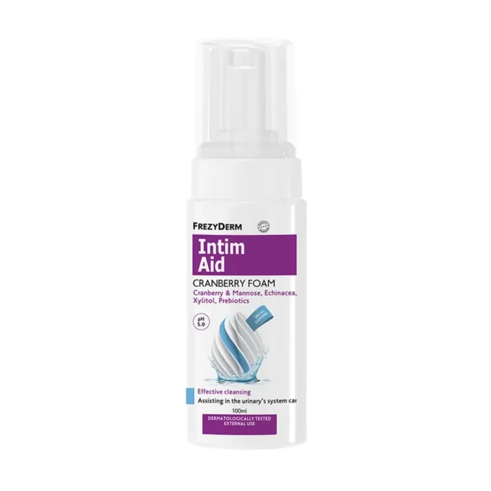 FREZYDERM Intim Aid Cranberry Foam Αφρός Καθαρισμού για Ευαίσθητη Περιοχή - 100ml - Image 1
