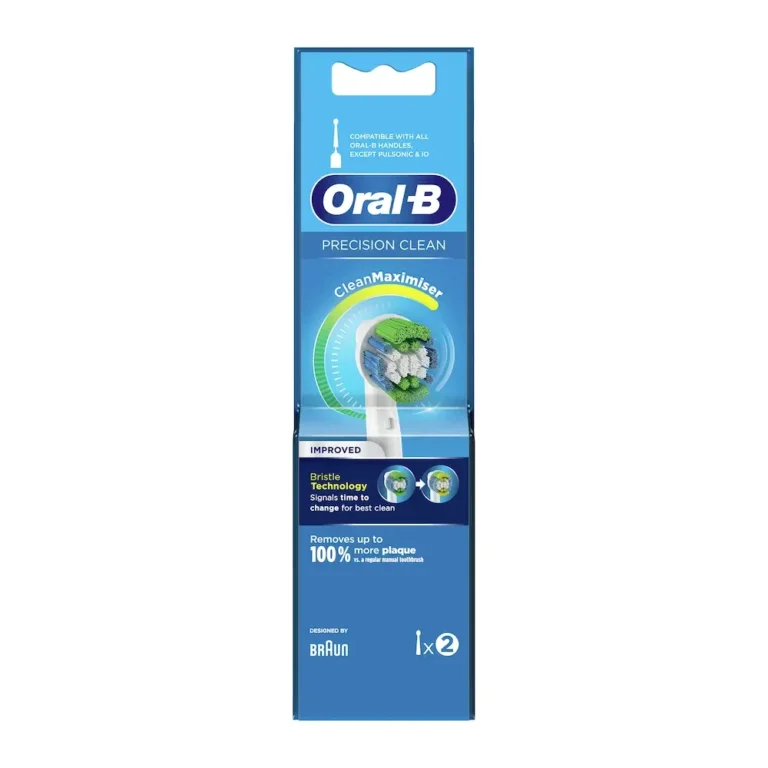 ORAL-B Precision Clean Ανταλλακτικές Κεφαλές Λευκές Ηλεκτρικής Οδοντόβουρτσας - 2 τεμάχια
