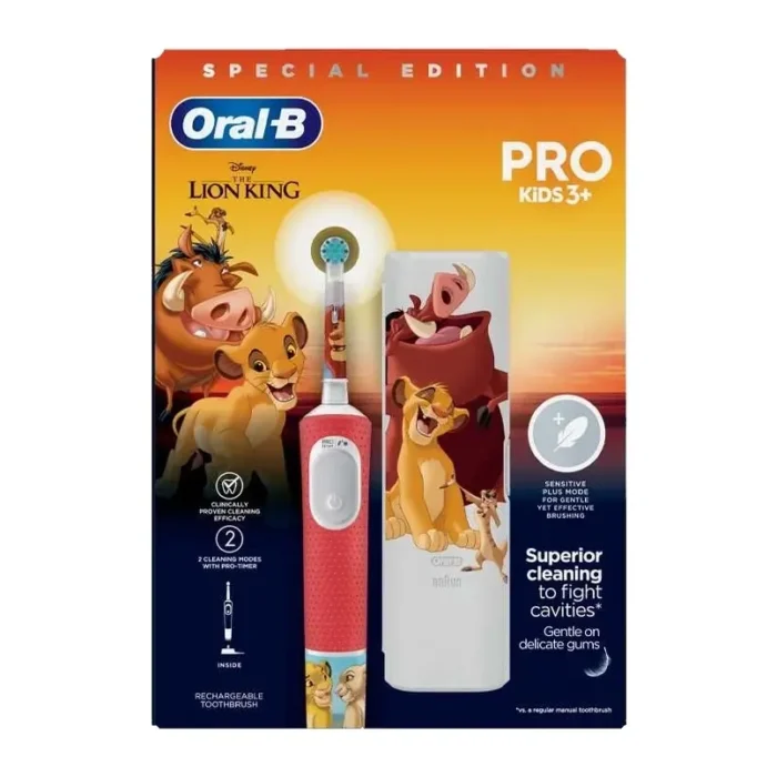 ORAL-B PRO Kids 3+ THE LION KING Ηλεκτρική Οδοντόβουρτσα για Αγόρια 3+ & ΔΩΡΟ ΘΗΚΗ ΤΑΞΙΔΙΟΥ - Image 1