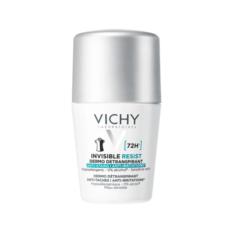 VICHY Deodorant Invisible Resist 72h Αποσμητικό Roll-On Κατά των Σημαδιών & της Έντονης Εφίδρωσης 50ml