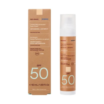 KORRES Red Grape Αντηλιακή Προσώπου με Χρώμα SPF50 κατά των Πανάδων - 50ml