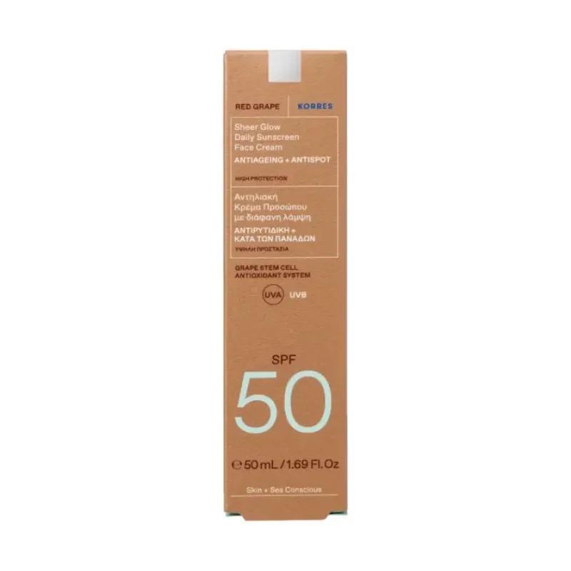 KORRES RED GRAPE SHEER GLOW SPF50 50ML 1