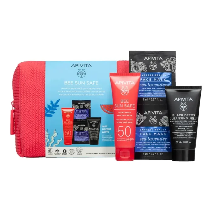 APIVITA Bee Sun Safe Hydra Fresh Face Gel Cream SPF50 (50ml) + Gel Καθαρισμού (50ml) + Μάσκα Λεβάντα (2x8ml) ΣΕ ΝΕΣΕΣΕΡ - Image 2
