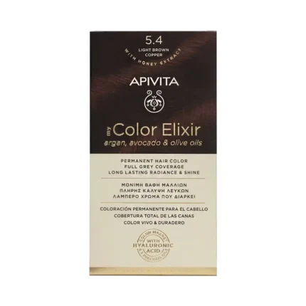 APIVITA Βαφή Μαλλιών My Color Elixir 5.4 ΚΑΣΤΑΝΟ ΑΝΟΙΧΤΟ ΧΑΛΚΙΝΟ (50+75ml)