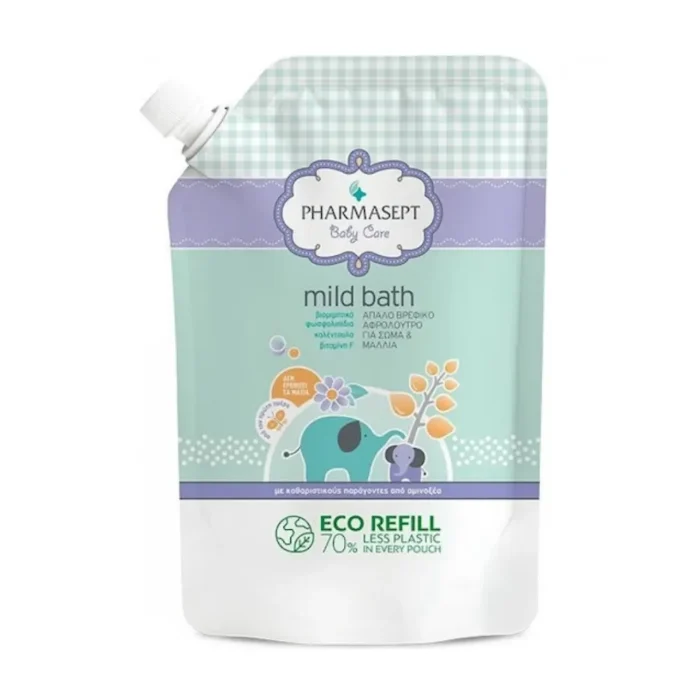 PHARMASEPT Baby Care Mild Bath για Σώμα & Μαλλιά 2 σε 1 ECO REFILL - 900ml - Image 1