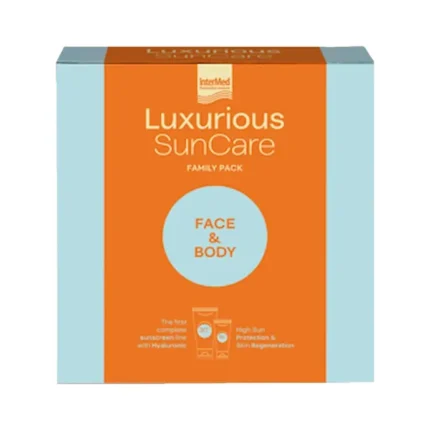 INTERMED LUXURIOUS SunCare Face & Body Αντηλιακό Προσώπου SPF50 (75ml) + Αντηλιακό Σώματος SPF30 (200ml) FAMILY PACK
