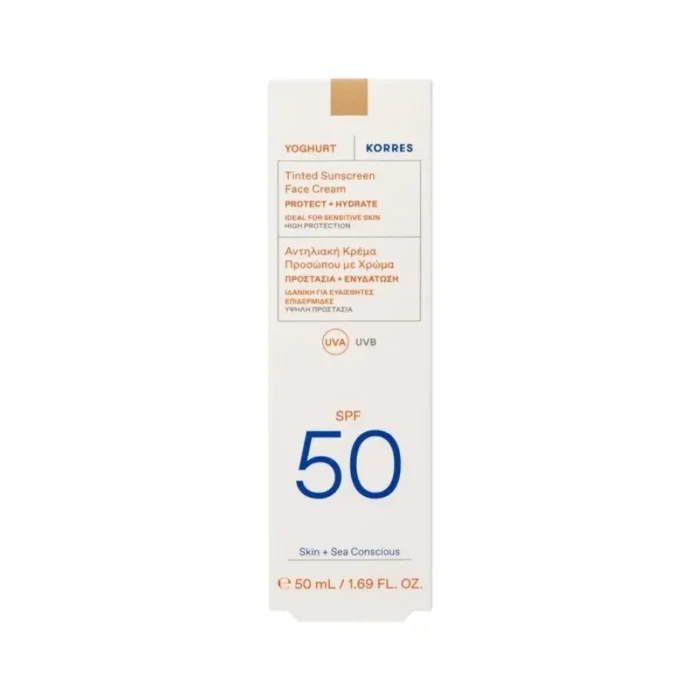 KORRES Yoghurt Αντηλιακή Κρέμα Προσώπου SPF50 με Χρώμα - 50ml - Image 1