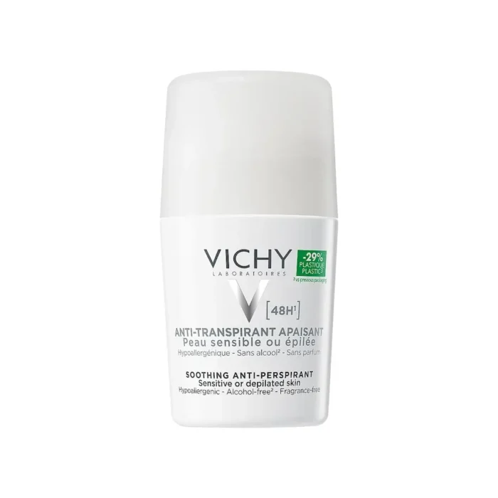 VICHY Deodorant Anti-Transpirant 48h Αποσμητικό Roll-On για Ευαίσθητες ή Αποτριχωμένες Επιδερμίδες - 50ml - Image 1