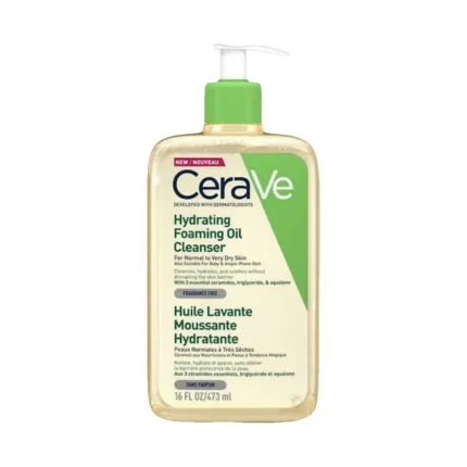 CERAVE Hydrating Foaming Oil Cleanser Λάδι Καθαρισμού Προσώπου & Σώματος για Κανονικό έως Ξηρό δέρμα με Ceramides - 473ml