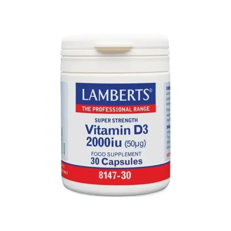 LAMBERTS Vitamin D3 2000 IU (50μg) - 30 κάψουλες