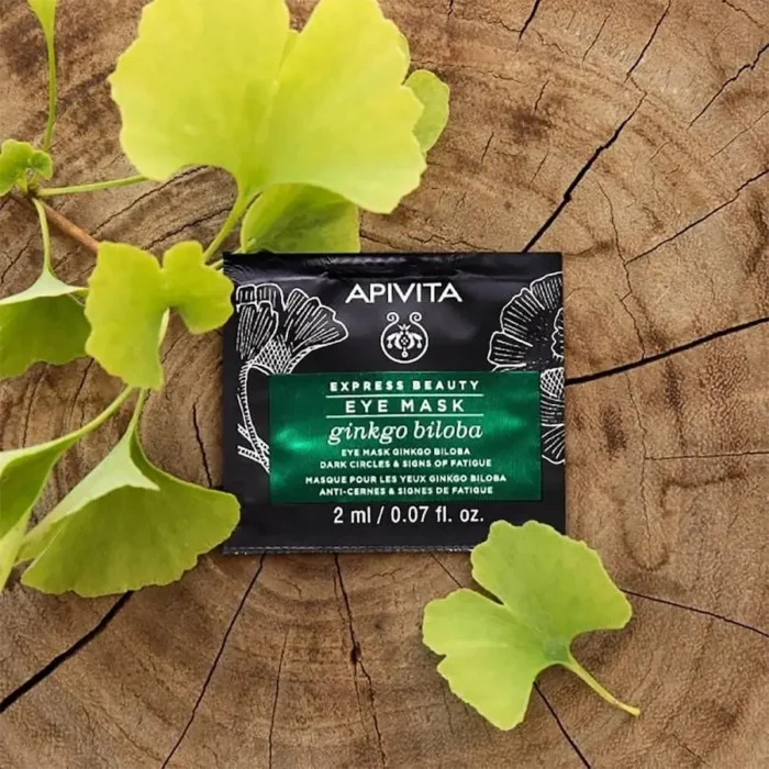 APIVITA Eye Mask Ginkgo Biloba Μάσκα Ματιών για Μαύρους Κύκλους - 2x2ml - Image 2