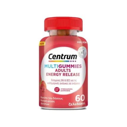 CENTRUM Multi Gummies Adults Energy Release Συμπλήρωμα Διατροφής με Πολυβιταμίνες για Ενέργεια - 60 ζελεδάκια
