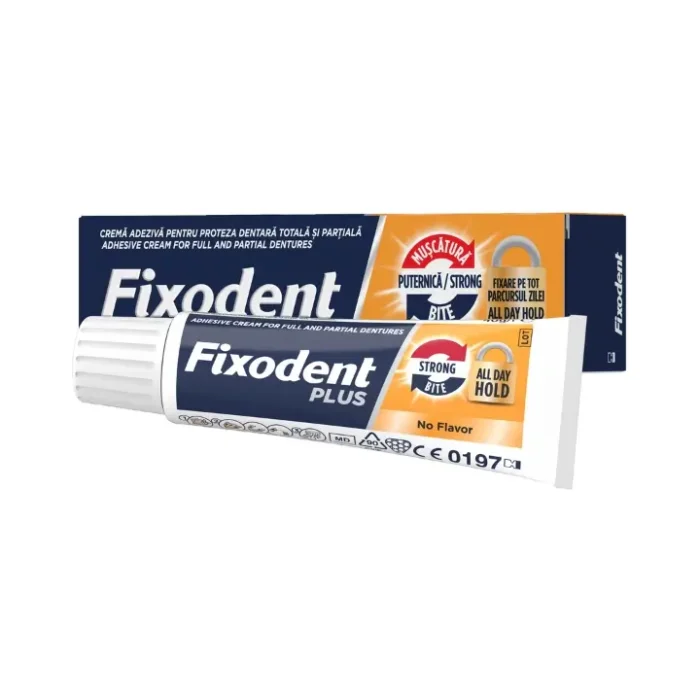 FIXODENT Plus Strong Bite Στερεωτική Κρέμα για Οδοντοστοιχίες - 40gr - Image 1