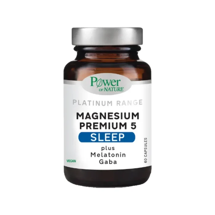 POWER OF NATURE Magnesium Premium 5 SLEEP - 60 κάψουλες - Image 1