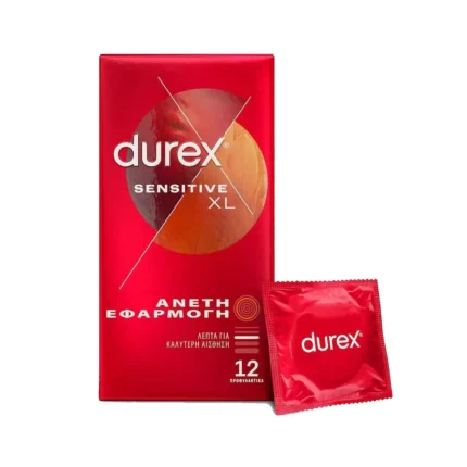 DUREX Sensitive XL Λεπτά Προφυλακτικά Άνετη Εφαρμογή - 12 τεμάχια