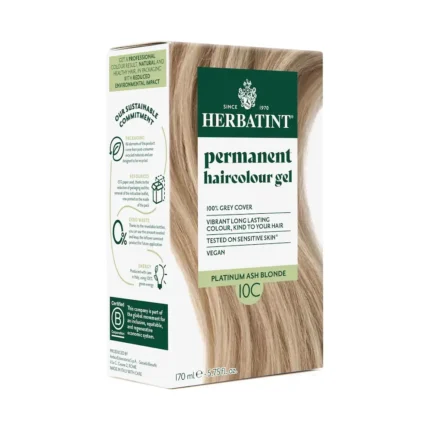 HERBATINT Φυτική Βαφή με Αλόη – 10C Ξανθό Πλατινέ Σταχτί