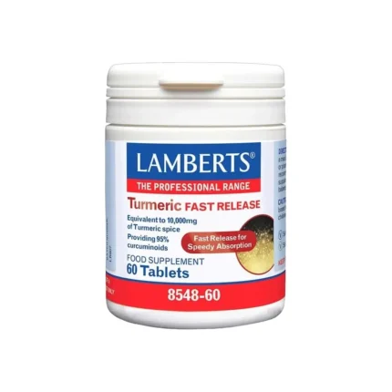 LAMBERTS Turmeric Fast Release Συμπλήρωμα Διατροφής με Κουρκουμά - 60 ταμπλέτες