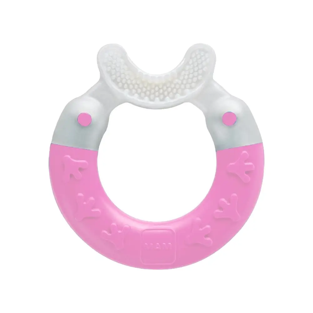 MAM Μασητικός Κρίκος Οδοντοφυίας BITE & BRUSH Ροζ 3+ μηνών - 1 τεμάχιο