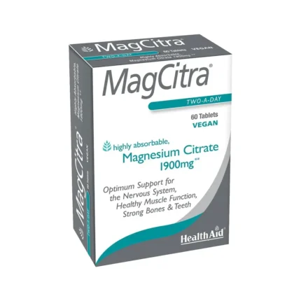 HEALTH AID MagCitra Magnesium Citrate 1900mg κιτρικό μαγνήσιο - 60 ταμπλέτες