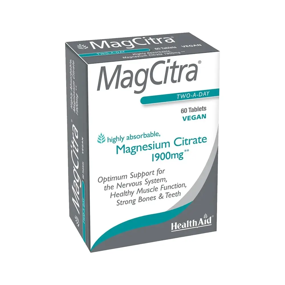 HEALTH AID MagCitra Magnesium Citrate 1900mg κιτρικό μαγνήσιο - 60 ταμπλέτες