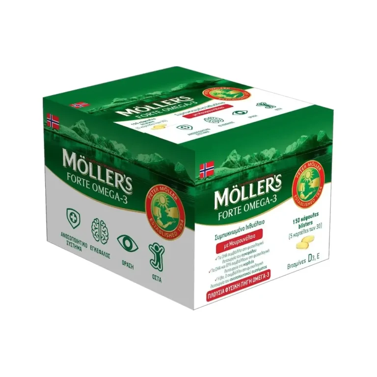 MOLLER'S Forte Omega-3 Ιχθυέλαιο & Μουρουνέλαιο - 150 κάψουλες