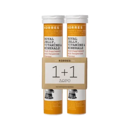 KORRES Royal Jelly Βασιλικός Πολτός με Βιταμίνες & Μέταλλα (2x18 αναβράζοντα δισκία) 1+1 ΔΩΡΟ