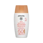 APIVITA Bee Sun Safe Daily Age Repair Dry Touch SPF50 Λεπτόρρευστη Αντηλιακή Κρέμα Προσώπου κατά των Πανάδων & Ρυτίδων με Χρώμα - 50ml
