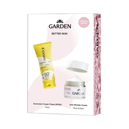 GARDEN Πακέτο Sunscreen Face Tinted Cream SPF50+ (50ml) + Anti-Wrinkle Cream (50ml) 1+1 ΔΩΡΟ