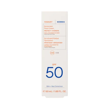 KORRES Yoghurt Sunscreen Face-Eye Cream Αντιηλιακή Κρέμα Προσώπου SPF 50 με Γιαούρτι - 50ml