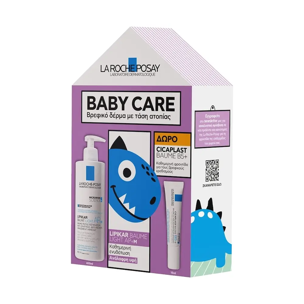 LA ROCHE POSAY LIPIKAR Baume LIGHT AP+M (400ml) + Cicaplast Baume B5+ (15ml) ΔΩΡΟ