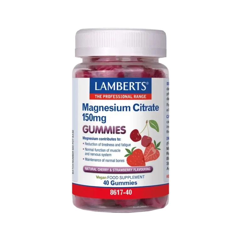 LAMBERTS Magnesium Citrate 150mg Gummies Κιτρικό Μαγνήσιο σε ζελεδάκια - 40 τεμάχια