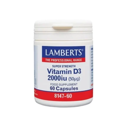 LAMBERTS Vitamin D3 2000 IU (50μg) - 60 κάψουλες