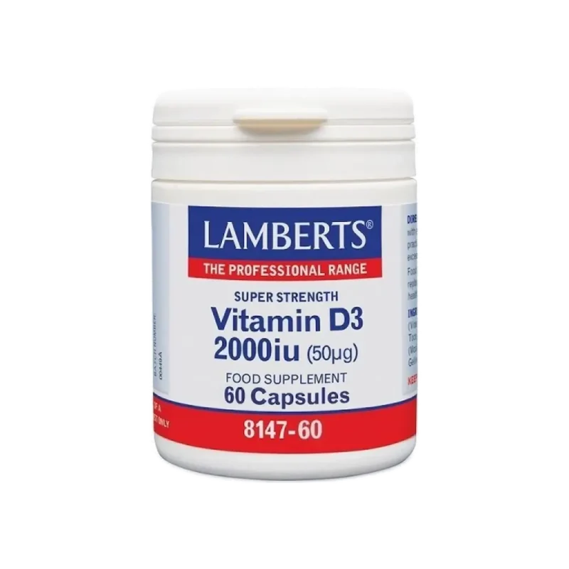 LAMBERTS Vitamin D3 2000 IU (50μg) - 60 κάψουλες