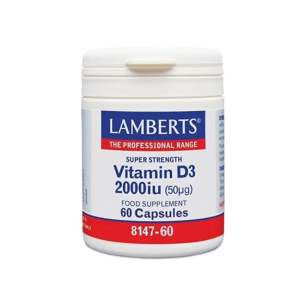 LAMBERTS Vitamin D3 2000 IU (50μg) - 60 κάψουλες