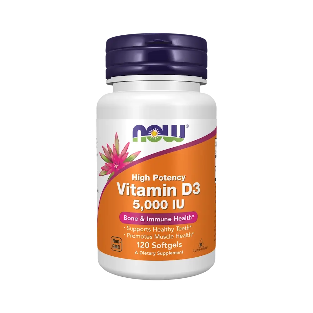 NOW FOODS Vitamin D3 5000 IU - 120 Softgels