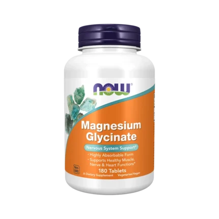 NOW FOODS Magnesium Glycinate Nervous System Support - 180 ταμπλέτες