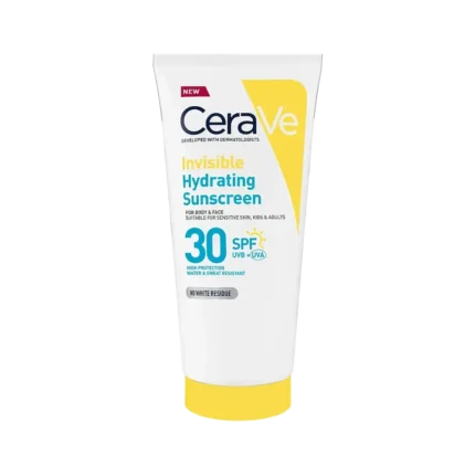 CERAVE Αντηλιακό Invisible Hydrating Sunscreen SPF30​ για Πρόσωπο και Σώμα - 177ml