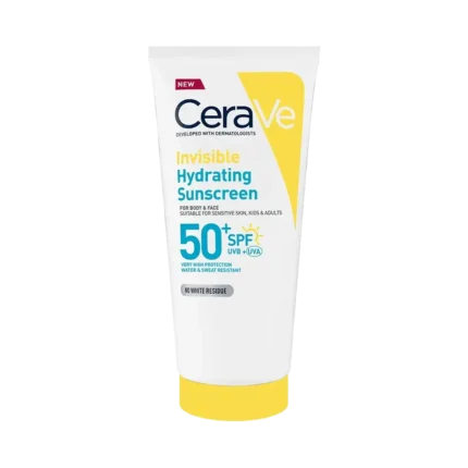 CERAVE Αντηλιακό Invisible Hydrating Sunscreen SPF50+​ για Πρόσωπο και Σώμα - 177ml